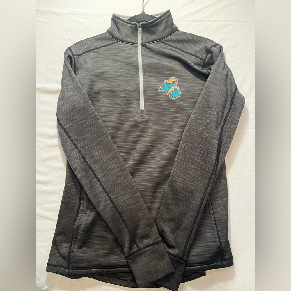 Coastal Carolina grey quarterzip. Size small